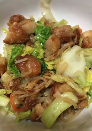 唐揚げ リメイク 野菜炒め ！？-レシピのメイン写真