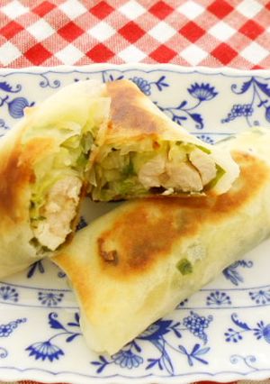 【バランス】ささみとキャベツの焼き春巻き-レシピのメイン写真
