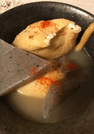 簡単♡京風豆腐巾着とこんにゃく炊き-レシピのメイン写真