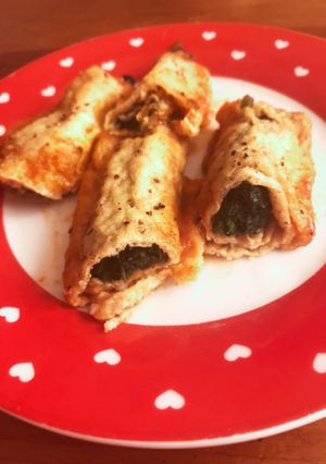 節約レシピ　ほうれん草の油揚げロール-レシピのメイン写真