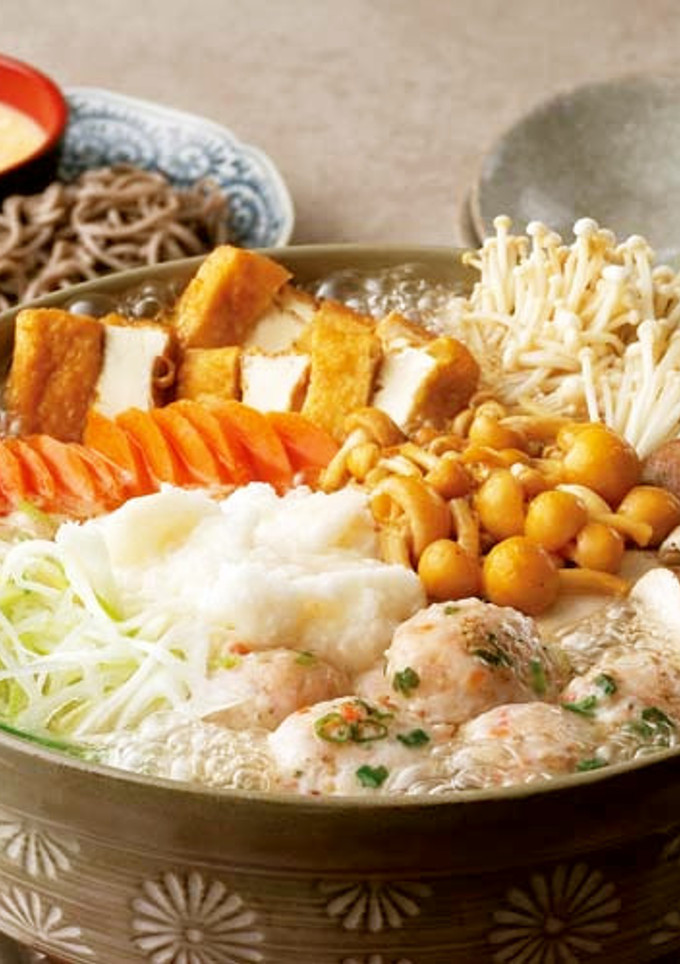 鶏のふんわりつみれときのこのとろろ鍋-レシピのメイン写真