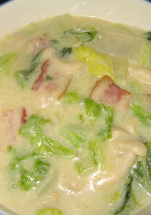 白菜とベーコンのヘルシークリーム煮-レシピのメイン写真