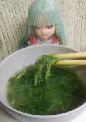 リカちゃん♡青のり味噌汁(水菜 大根)-レシピのメイン写真