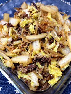 味付け不要!レトルト牛丼と白菜の簡単炒め-レシピのメイン写真