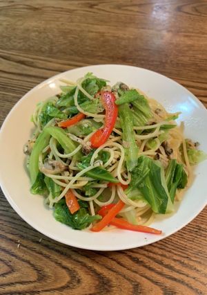 キャベツとあさりのオリーブ炒め-レシピのメイン写真