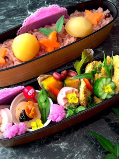 栗お赤飯 鶏肉カレーソテー 和弁当-レシピのメイン写真