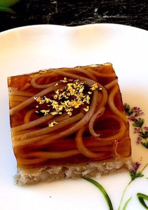 炭火焼鶏と蕎麦 二色寒天-レシピのメイン写真