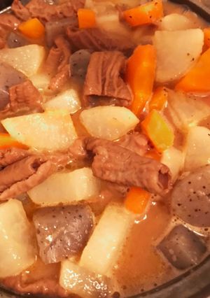 男性でも簡単！レトルトで本格モツ煮-レシピのメイン写真
