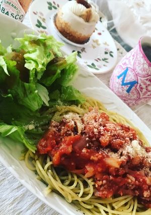 ジェノベーゼのトマトソースのせ-レシピのメイン写真