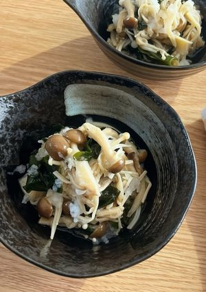 レンジ腸活副菜！きのことわかめみぞれ和え-レシピのメイン写真