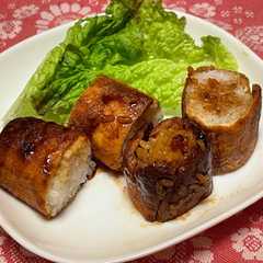 ご飯の油揚げ巻き照り焼き風-レシピのメイン写真