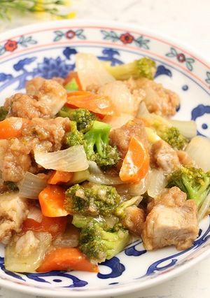 レンジで簡単！唐揚げと野菜のゆず胡椒餡-レシピのメイン写真