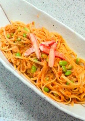 蟹のトマトクリーミーパスタ-レシピのメイン写真