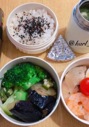 簡単茹で鶏茹で卵温野菜スープジャー弁当-レシピのメイン写真