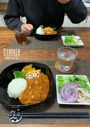 癖になっちゃう♡鯖缶と大豆のトマトカレー-レシピのメイン写真