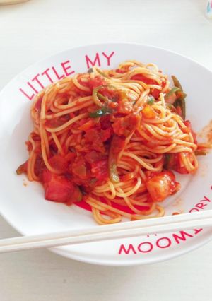 コストコのサルサソースでパスタ-レシピのメイン写真
