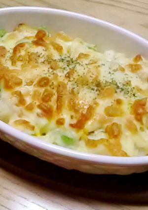 リメイク料理！シーフードマカロニグラタン-レシピのメイン写真