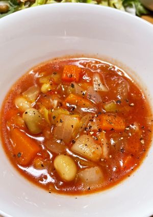 調味料追加で子供向けミネストローネ-レシピのメイン写真