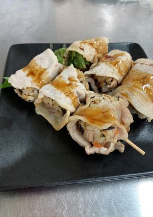 肉団子三兄弟(肉巻きおにぎり)-レシピのメイン写真