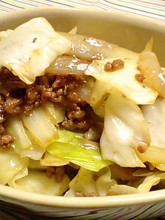 シャキシャキ!キャベツと挽肉の甘辛炒め☆-レシピのメイン写真