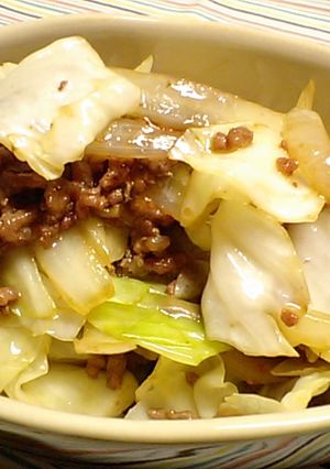 シャキシャキ！キャベツと挽肉の甘辛炒め☆-レシピのメイン写真