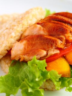 簡単照り焼きチキンと野菜のライスバーガー-レシピのメイン写真