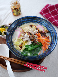 豚こまと残り野菜のちゃんぽん風うどん-レシピのメイン写真