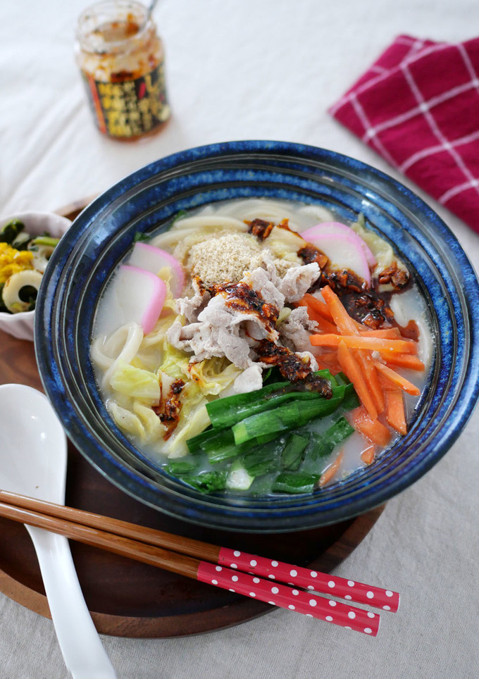 豚こまと残り野菜のちゃんぽん風うどん-レシピのメイン写真