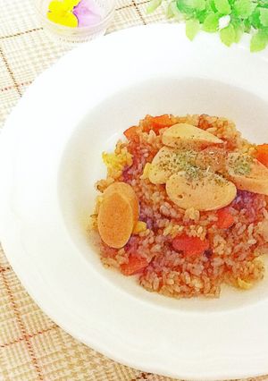 レトルトカレー・パスタソースでピラフ♬-レシピのメイン写真