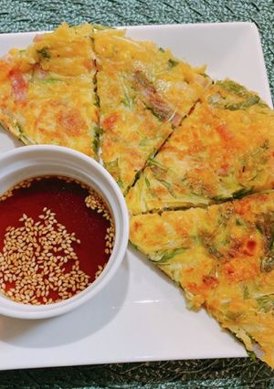 ☆水菜じゃがいもベーコンのチーズチヂミ☆-レシピのメイン写真