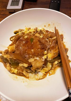 コロッケ卵とじ　ライクアカツ丼-レシピのメイン写真