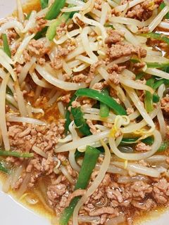 簡単◎挽肉ともやしのあんかけ炒め-レシピのメイン写真