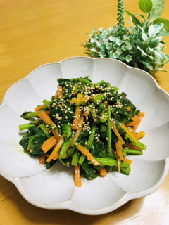 菜花と人参の甘味噌ゴマ和え-レシピのメイン写真