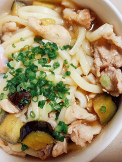 簡単◎茄子と豚バラ肉うどん-レシピのメイン写真