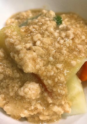 ウチのアレ♡簡単！温野菜の挽肉あんかけ-レシピのメイン写真