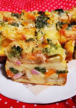 食パンとパウンド型でクロックケーク風-レシピのメイン写真