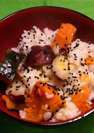 手早く‼ 圧力鍋でお芋とかぼちゃのお粥-レシピのメイン写真