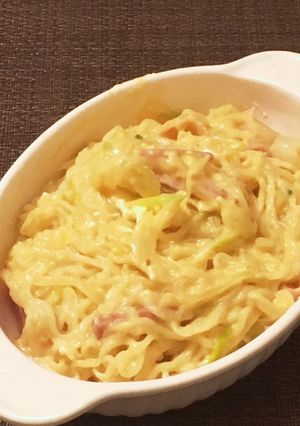 うまかっちゃんアレンジ！カルボナーラ風✨-レシピのメイン写真