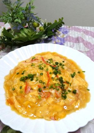 材料2つでふわとろ~♪超速!ワンパン天津飯❀-レシピのメイン写真
