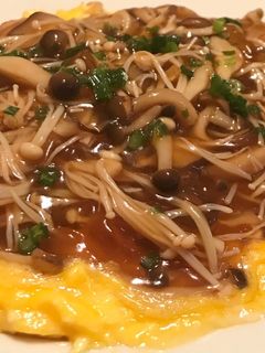 チーズ玉子のきのこあんかけ-レシピのメイン写真