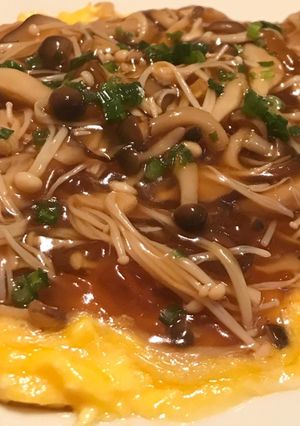 チーズ玉子のきのこあんかけ-レシピのメイン写真