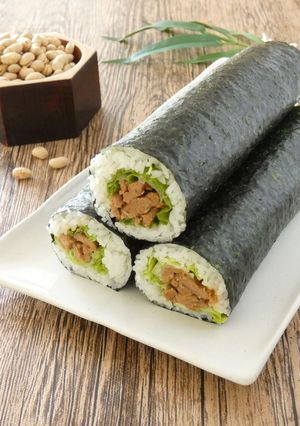 大豆ミートで味噌ダレ恵方巻き-レシピのメイン写真
