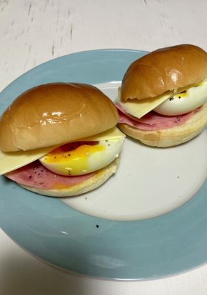 ハムチーズ半熟卵サンド-レシピのメイン写真