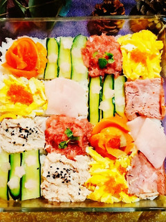 卒業祝いに!市松ちらし寿司-レシピのメイン写真