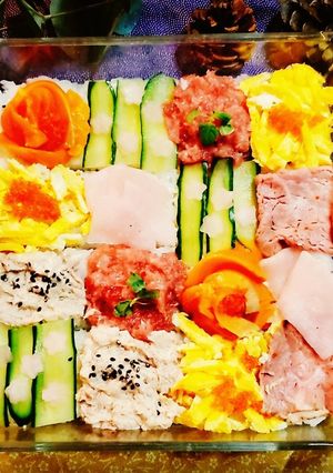 卒業祝いに！市松ちらし寿司-レシピのメイン写真