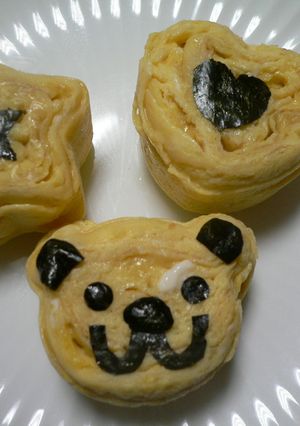 おにぎり型で可愛く卵焼き♪キャラ弁-レシピのメイン写真