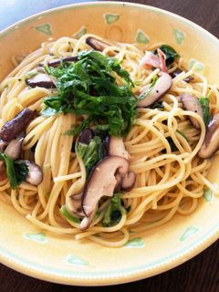 きのことベーコンほうれん草の和風パスタ♪-レシピのメイン写真