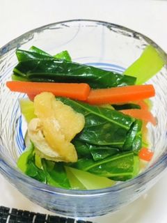 小松菜とにんじんと油揚げのお浸し-レシピのメイン写真