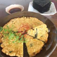 รูปของ ささみとニラのチヂミ☆韓国海苔と共に