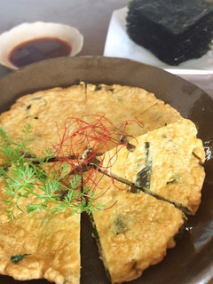 ささみとニラのチヂミ☆韓国海苔と共に-レシピのメイン写真